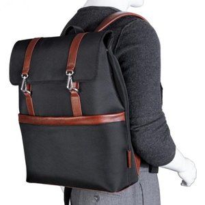 Nylon Flap-Over Laptop Tablet Backpack